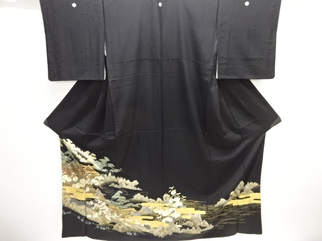 金彩屋敷風景模様刺繍留袖（比翼付き）